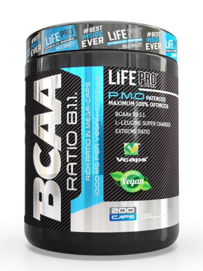 Bcaa Pro 8:1:1 1000mg 200 Caps - LIFE PRO