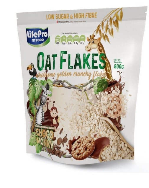 Copos De Avena 800g Sabor ChocoMonky - LIFE PRO