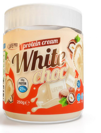 Protein Cream, 250gr Sabor Chocolate Blanco  - LIFE PRO