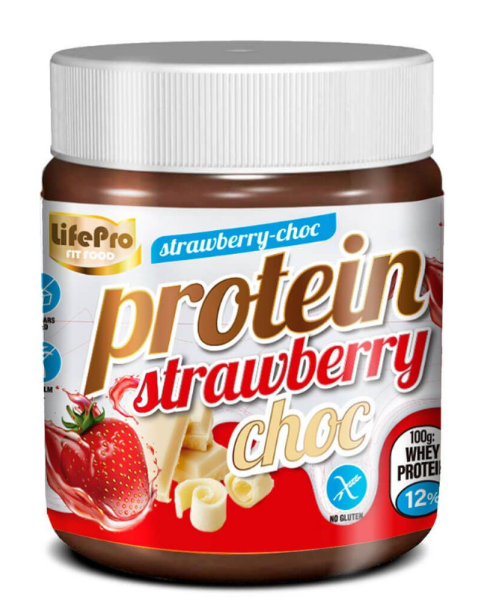 Protein Cream, 250gr Sabor Strawberry choc  - LIFE PRO