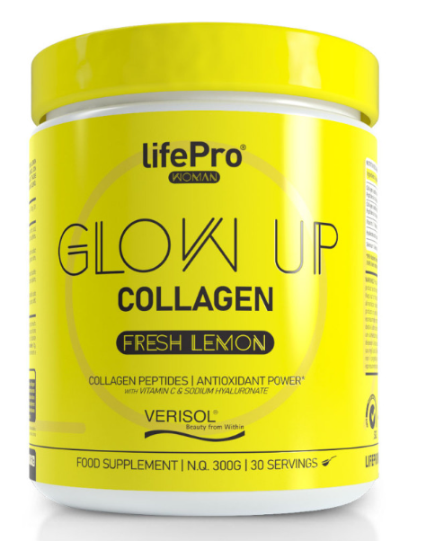 Collagen Glow up , Sabor Limon, 300g - LIFE PRO