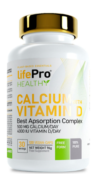 Healthy Calcium + Vitamin D 120 Vegancaps - LIFE PRO
