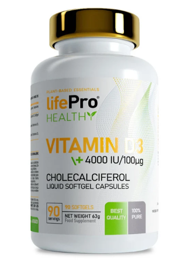 D3 4000 UI 90 SOFTGELS - LIFE PRO