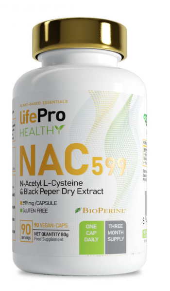 Nac 599mg 90 Vegancaps - LIFE PRO