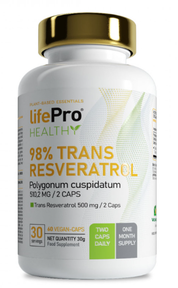 Trans Resveratrol 98% 60 Caps - LIFE PRO