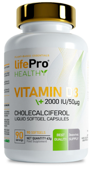 Vitamin d3 2000ui 90 Softgels - LIFE PRO