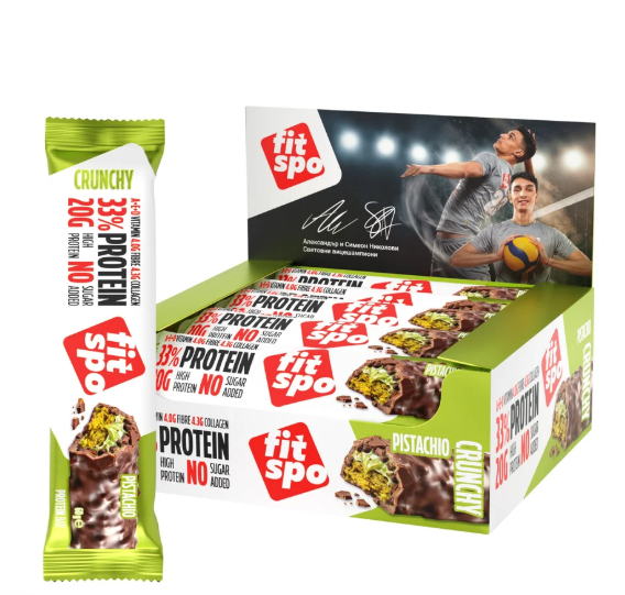 Barrita Proteica , 60gr , Sabor Pistacho Crunchy