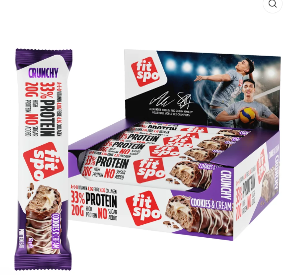 Barrita Proteica , 60gr , Sabor Cookies & Cream - FitSpo