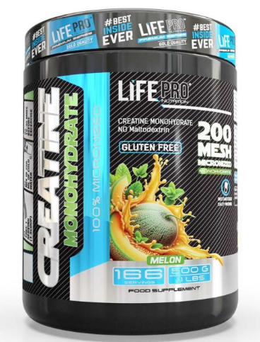 Creatina Monohydrate 200mesh 500g, Sabor Melon - LIFE PRO