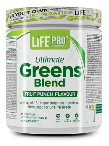 Ultimate Greens Blend 450g Sabor Fruit Punch - Life Pro