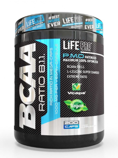 Bcaa Pro 8:1:1 1000mg 200 Caps - LIFE PRO