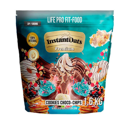 Harina Instant Premium 1.6kg, Sabor Cookies Choco Chips - LIFE PRO