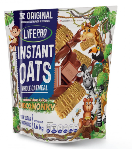 Harina Instant Premium 1.6kg, Sabor ChocoMonky - LIFE PRO