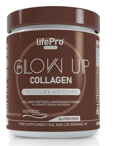 Collagen Glow up , Sabor Chocolate, 300g - LIFE PRO