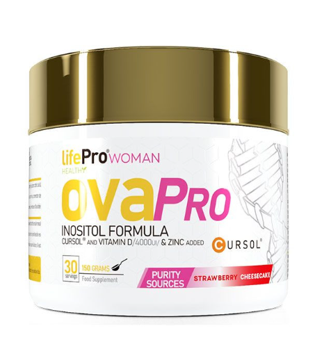 Ovapro Myo Inositol 150g, Sabor  Strawberry Cheesecake, - LIFE PRO