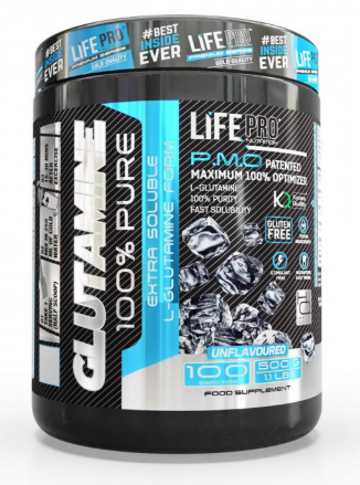 Glutamina , 500 gr Sin Sabor - Life Pro