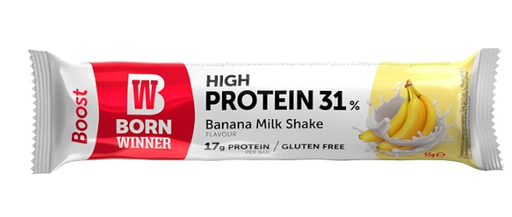 Barritas Proteicas,31% Proteina,55 gr Sabor Banana Milk Shake - Born Winner