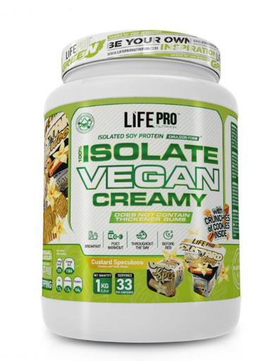 Isolate Vegan Creamy 1kg, Sabor Natilla Speculoos  - LIFE PRO