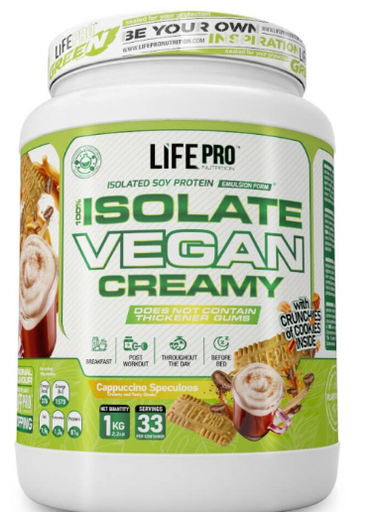 Isolate Vegan Creamy 1kg, Sabor Capuccino Speculoos  - LIFE PRO