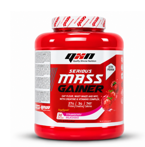Serious Mass Gainer, 3Kg, Sabor Fresa - QXN
