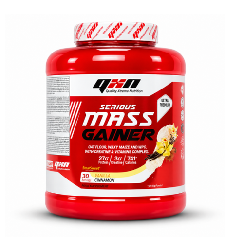 Serious Mass Gainer, 3Kg, Sabor Vainilla- QXN